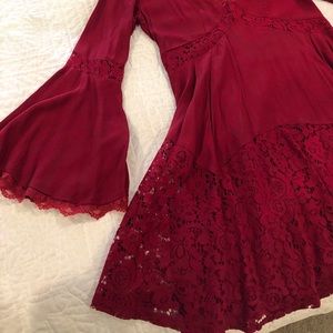 Miami red flared-dress